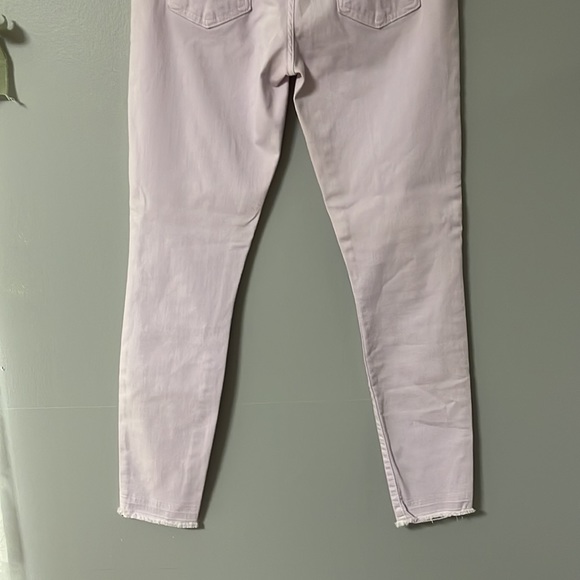 Rare, Like New! For All Mankind- Baby Pink Skinny Jeans with Distress hem - Picture 7 of 10